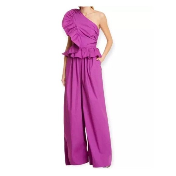 Ulla Johnson Pants - NEW ULLA JOHNSON Solana One Shoulder Wide leg Jumpsuit Color Orchid Size 4